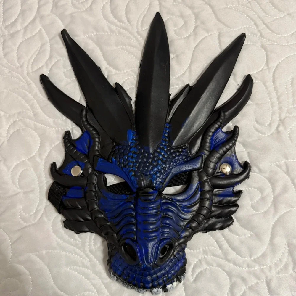 Spooktacular Creations Dragon Costume Kids Small 5-7 Blue Black 5pc Set